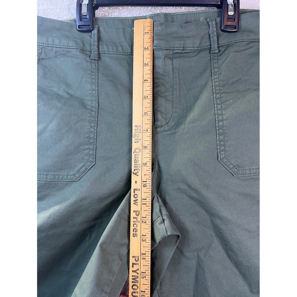 Old Navy Pixie Pants NEW Women's 16 (38x26.5) Olive Green Cropped Utility Chino - Picture 7 of 9